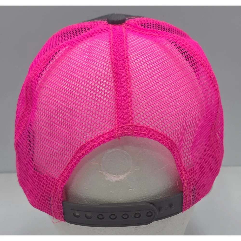 JOHN‎ DEERE Snapback Gray Pink Mesh NWOT Trucker Hat Baseball Cap Tractor Farm